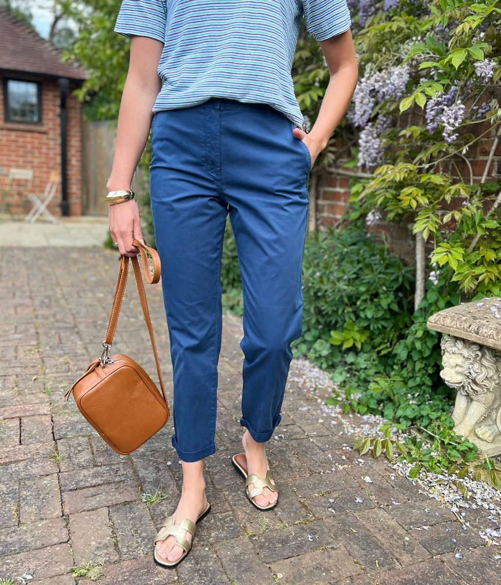 Navy Cotton Rich Slim Fit Chino Trousers