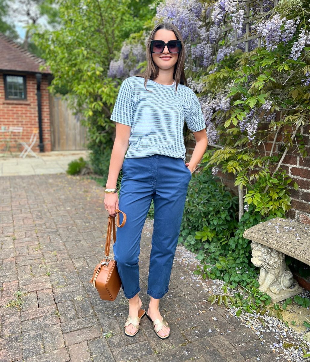 Navy Cotton Rich Slim Fit Chino Trousers