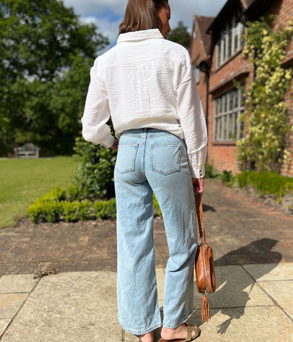 Light Blue Slouchy Wide Leg Jeans