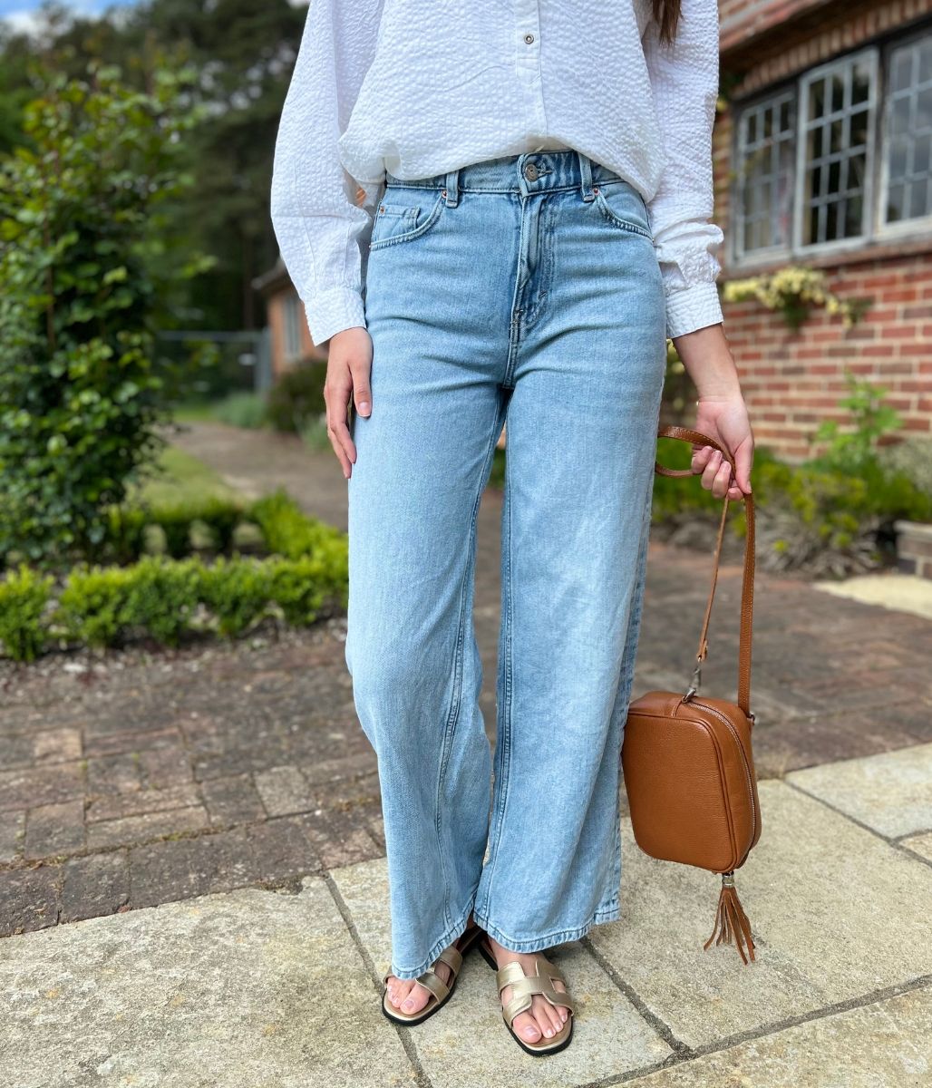 Light Blue Slouchy Wide Leg Jeans