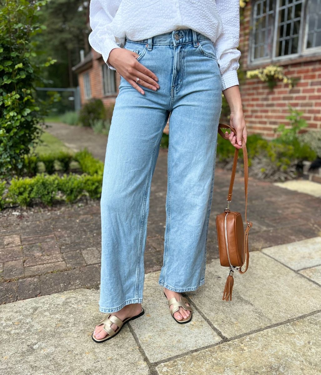 Light Blue Slouchy Wide Leg Jeans