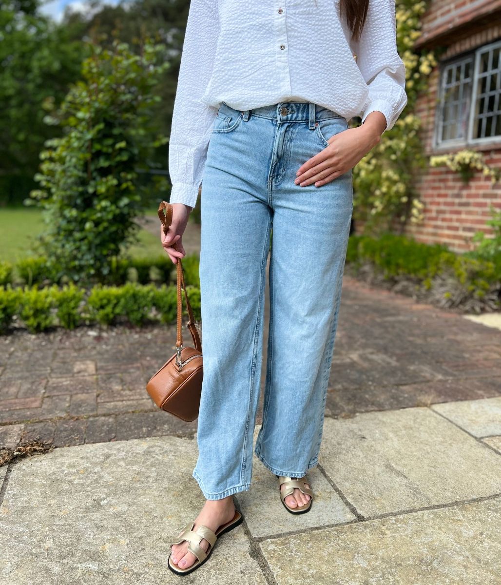 Light Blue Slouchy Wide Leg Jeans