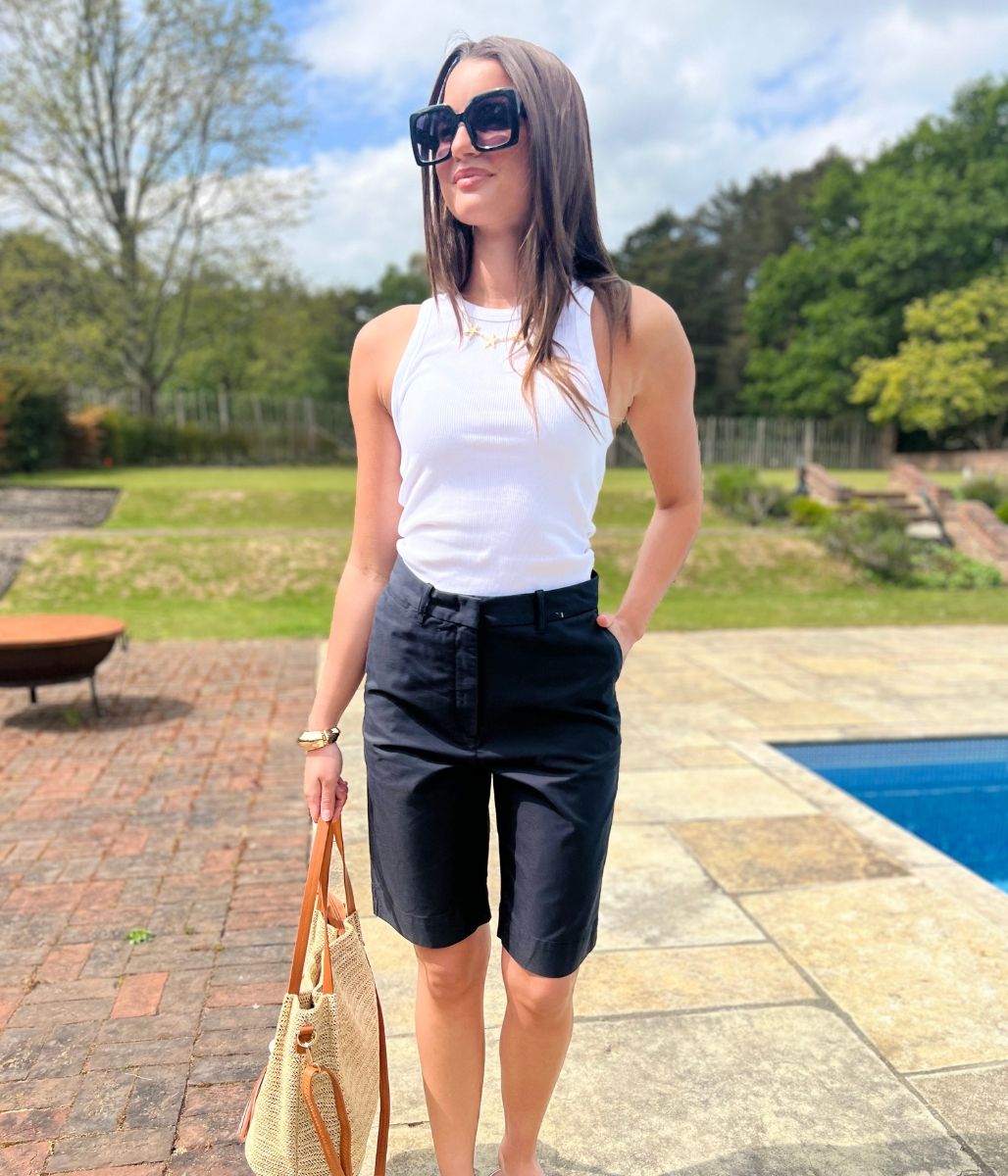 Black Smart Tailored Shorts