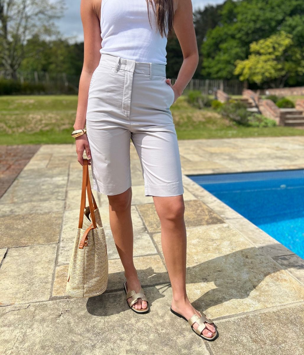 Light Grey Smart Tailored Shorts