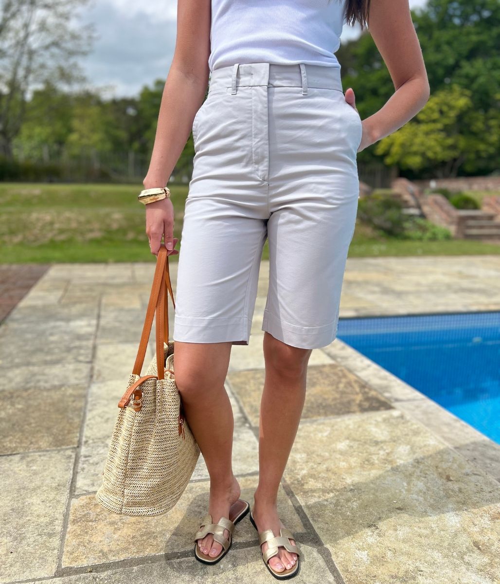 Light Grey Smart Tailored Shorts