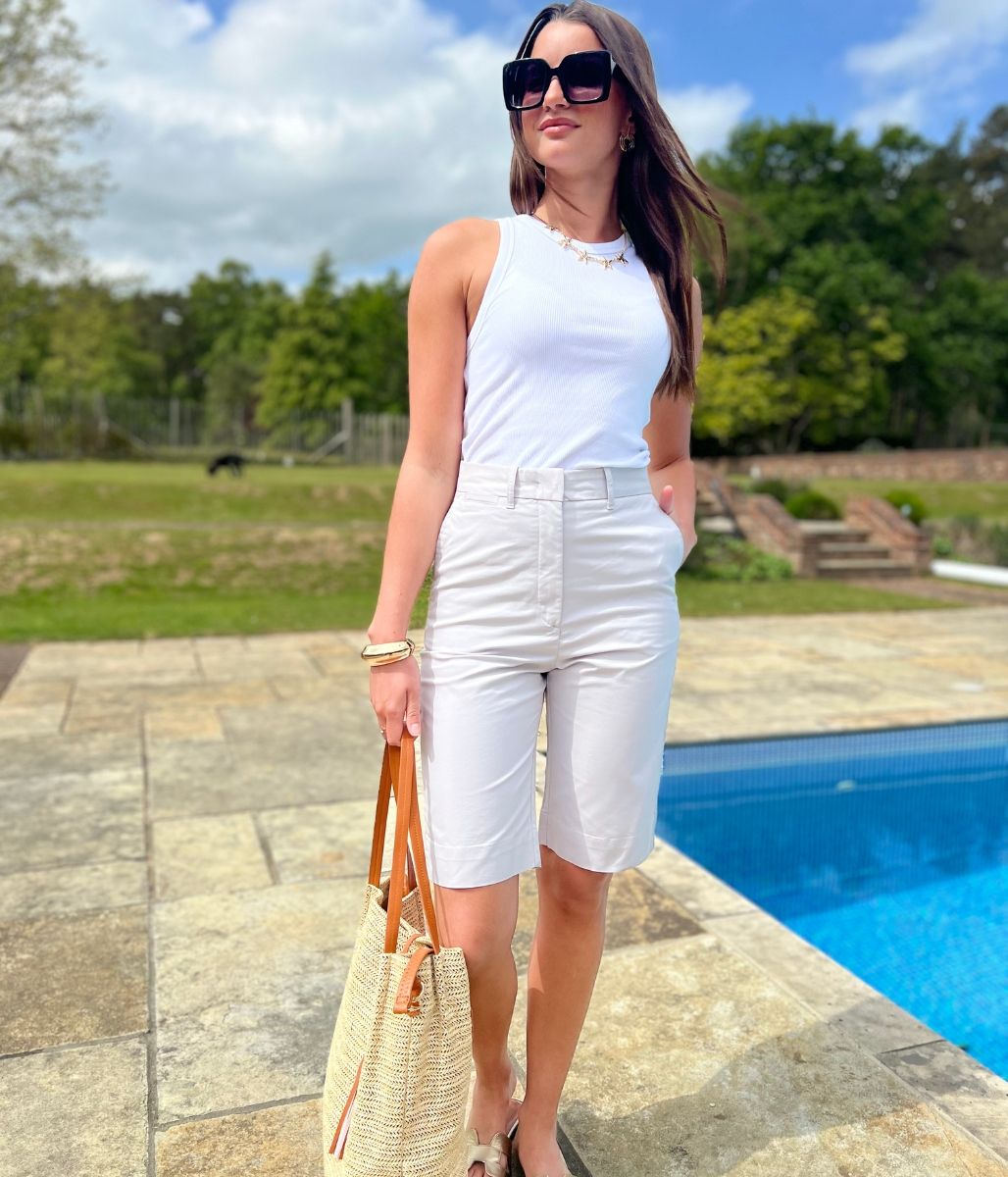 Light Grey Smart Tailored Shorts