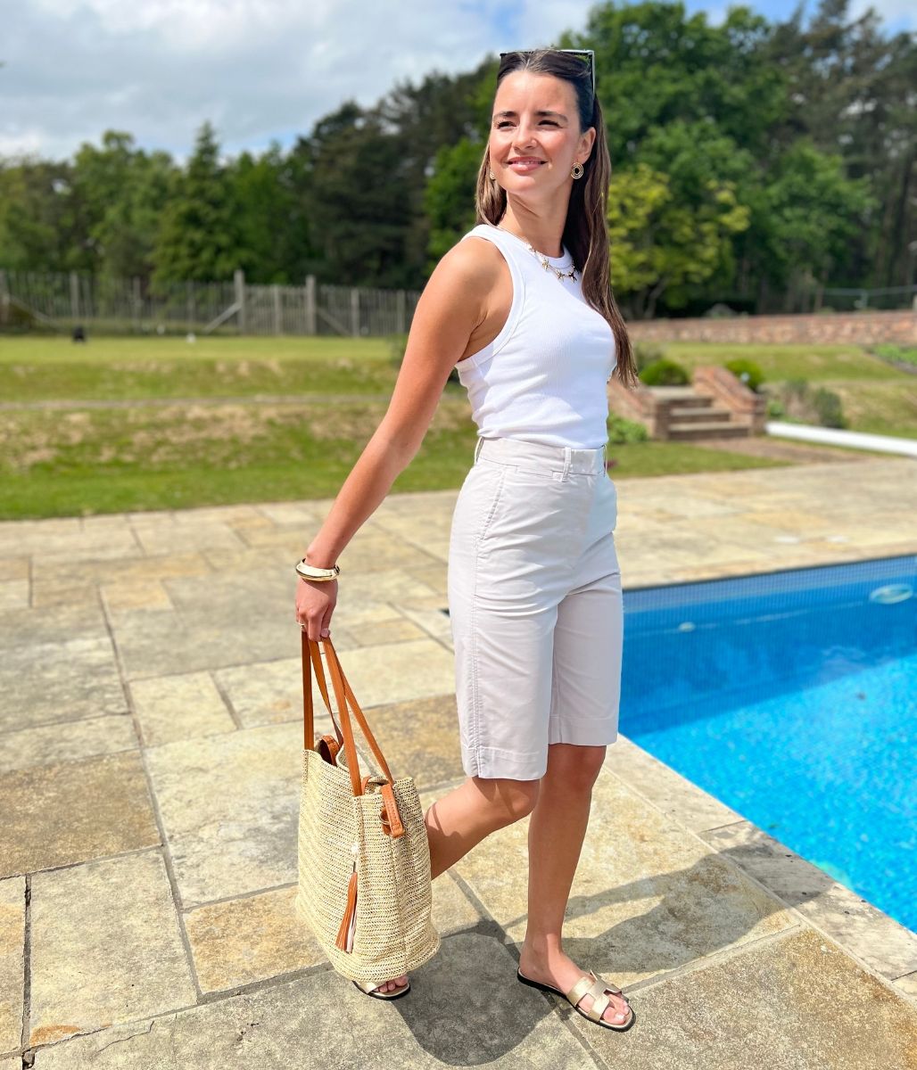 Light Grey Smart Tailored Shorts