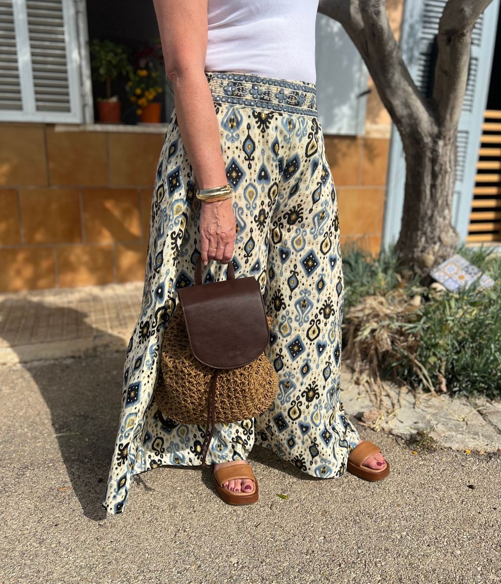 Embellished Wide Leg Trousers