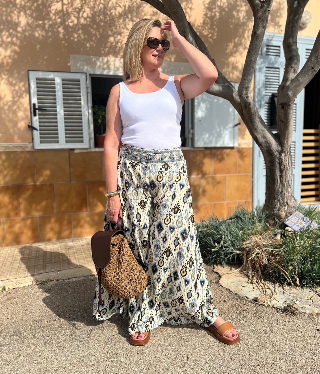 Embellished Wide Leg Trousers