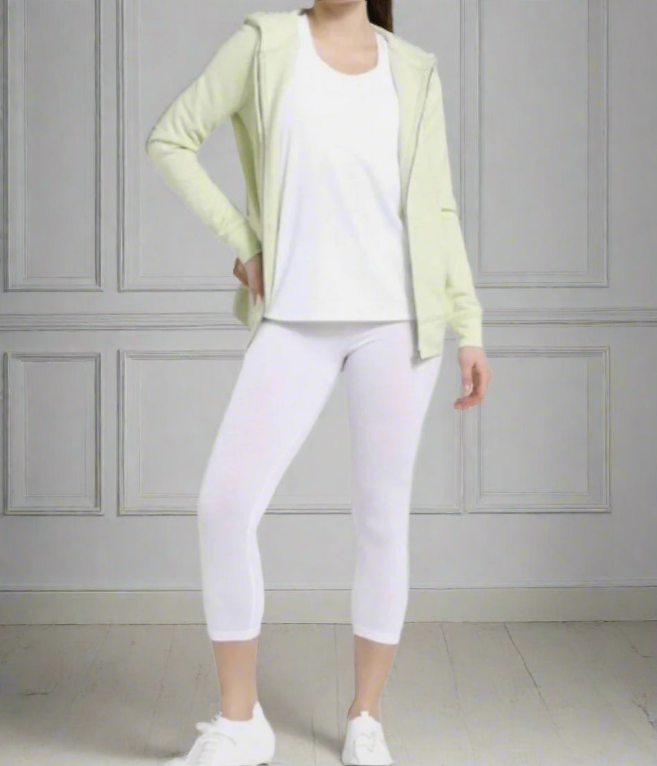 White Capri Stretch Leggings