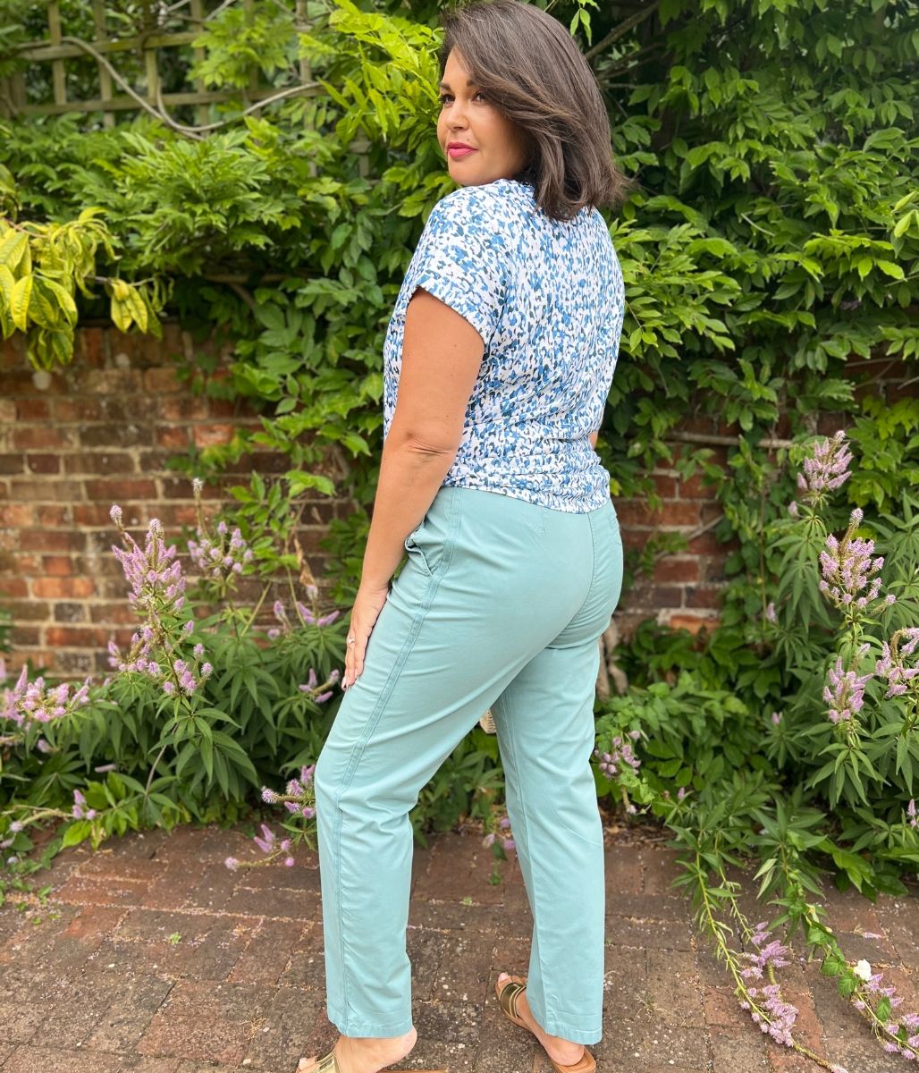 Aqua Cotton Rich Slim Fit Chino Trousers