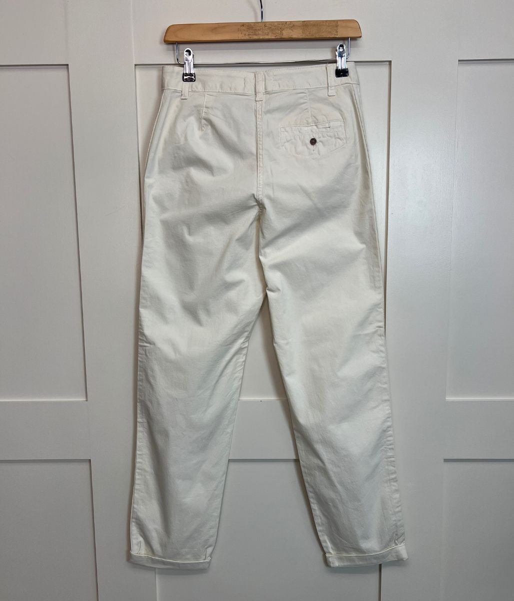 Cream Cotton Rich Slim Fit Chino Trousers