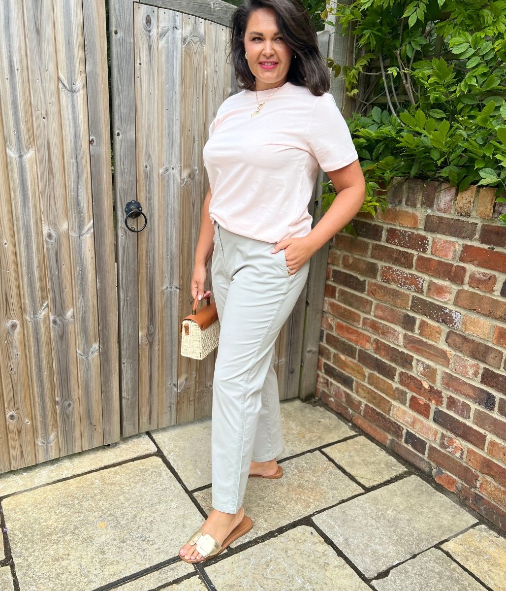 Grey Cotton Rich Slim Fit Chino Trousers