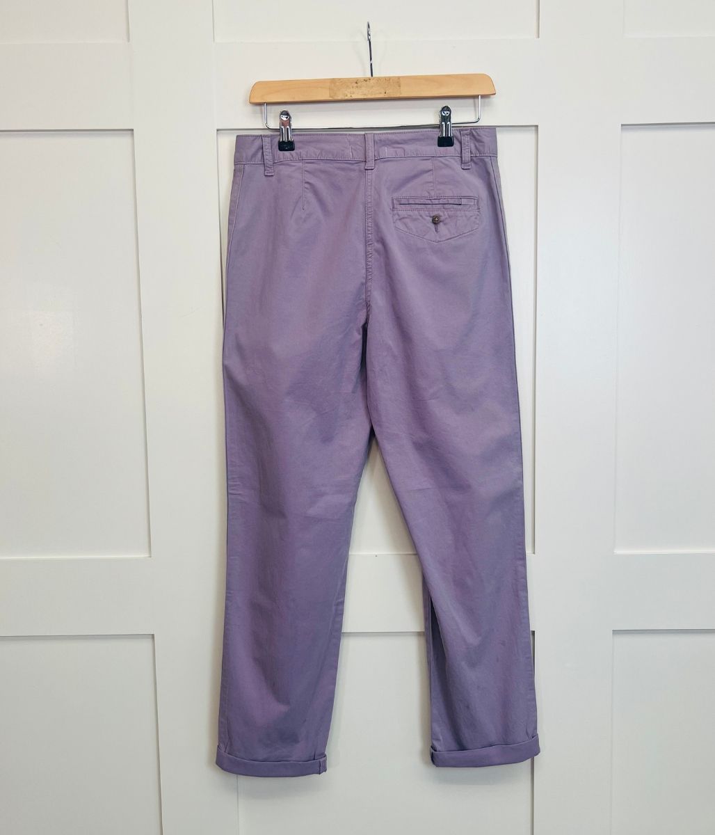 Purple Cotton Rich Slim Fit Chino Trousers