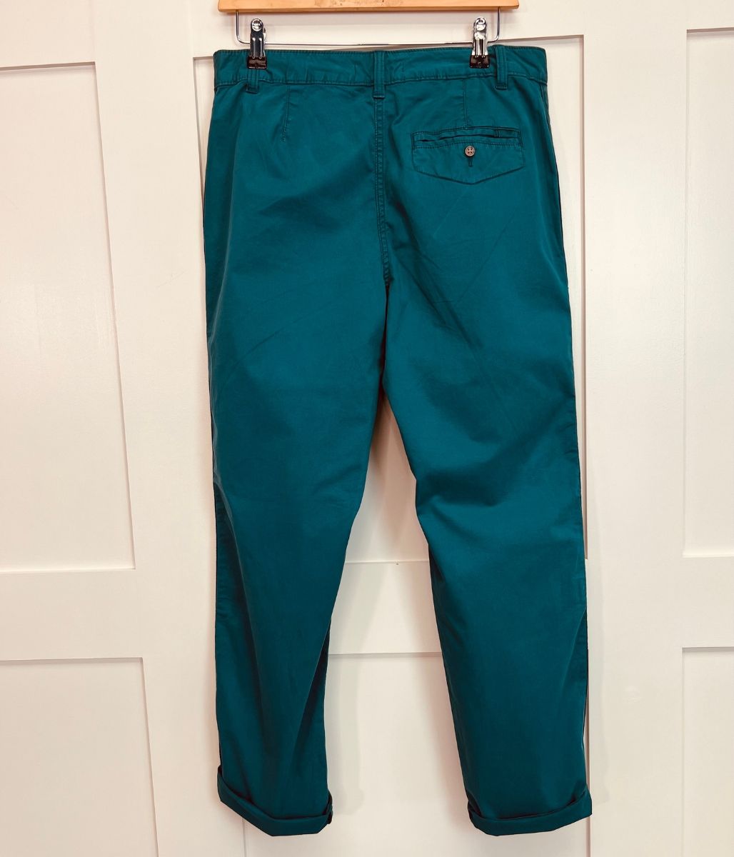 Teal Cotton Rich Slim Fit Chino Trousers