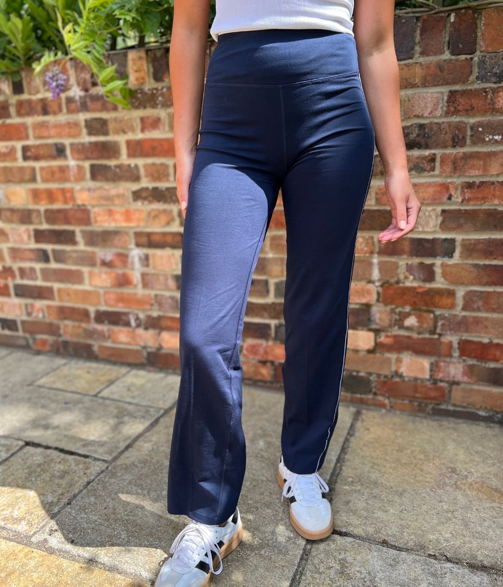 Navy Cotton Rich Side Stripe Joggers