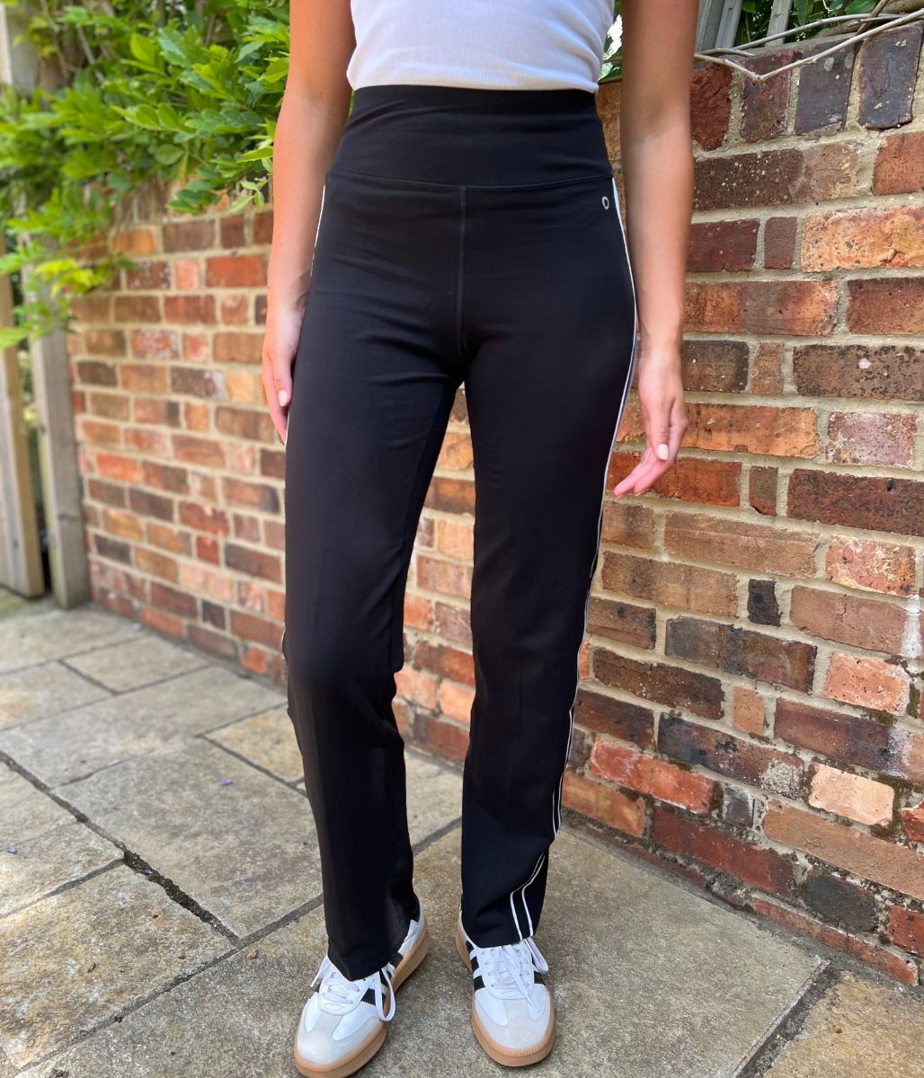 Black Cotton Rich Side Stripe Joggers