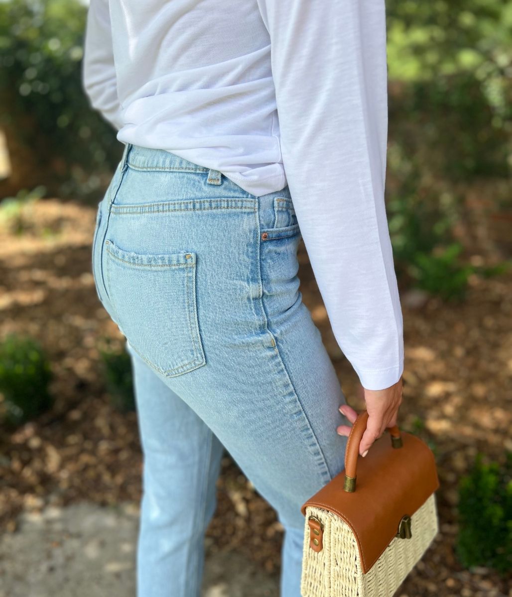 Light Blue Tori Slim Fit Mom Jeans