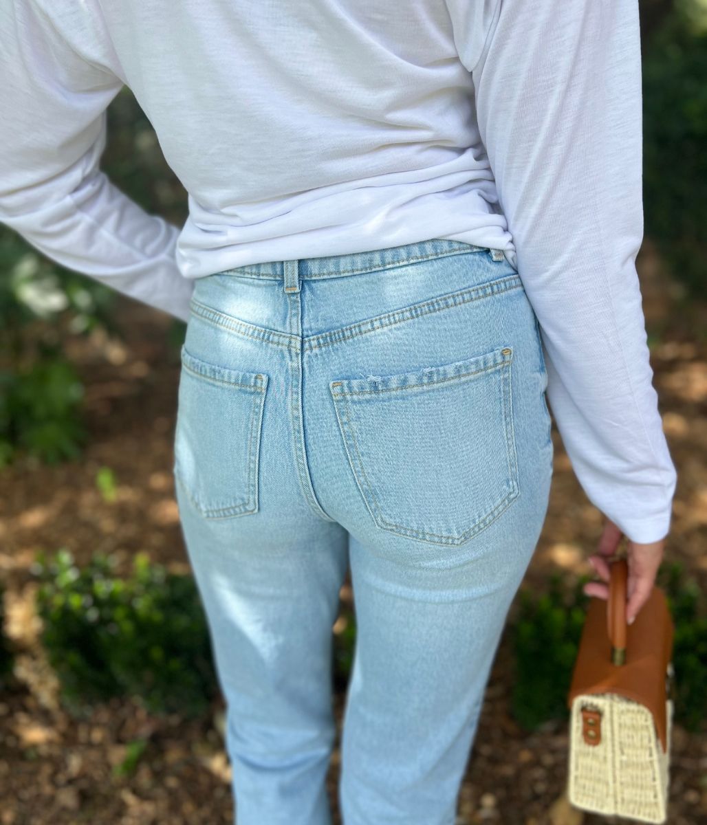 Light Blue Tori Slim Fit Mom Jeans