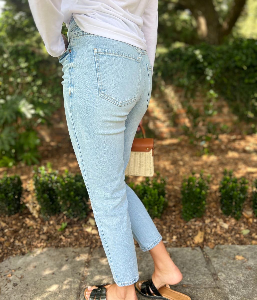 Light Blue Tori Slim Fit Mom Jeans