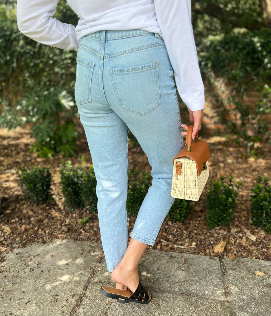 Light Blue Tori Slim Fit Mom Jeans
