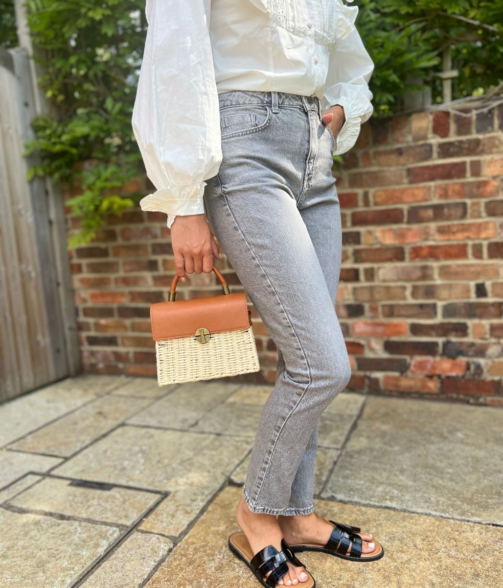 Light Grey Hannah Straight Leg Ankle Grazer Jeans