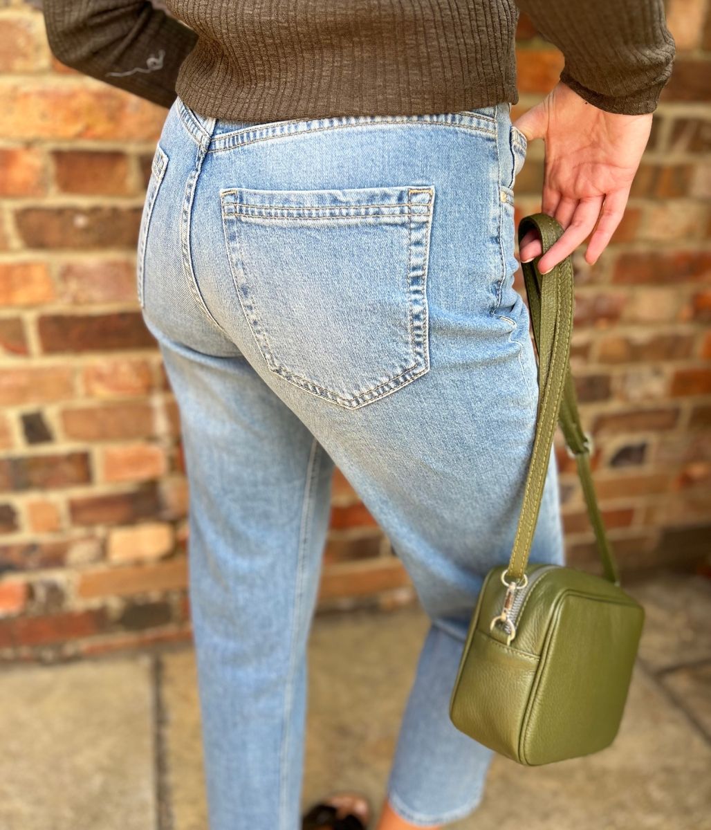 Light Denim Girlfriend Turn Up Jeans