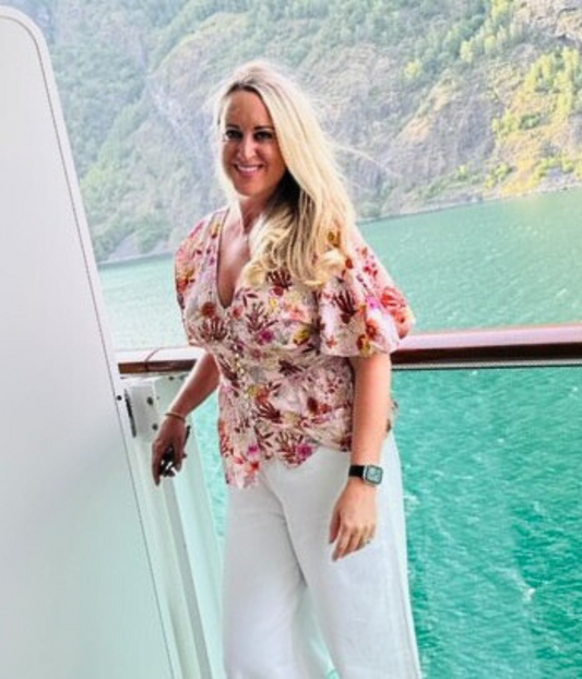 Pink Ditsy Floral Blouse