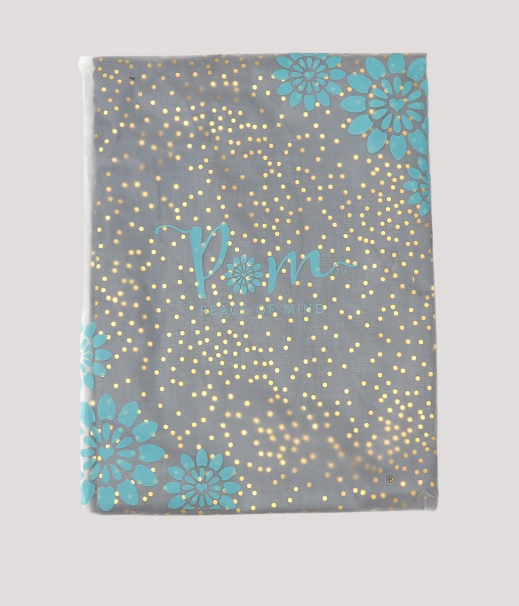 Pom Grey Silver Dot Scarf