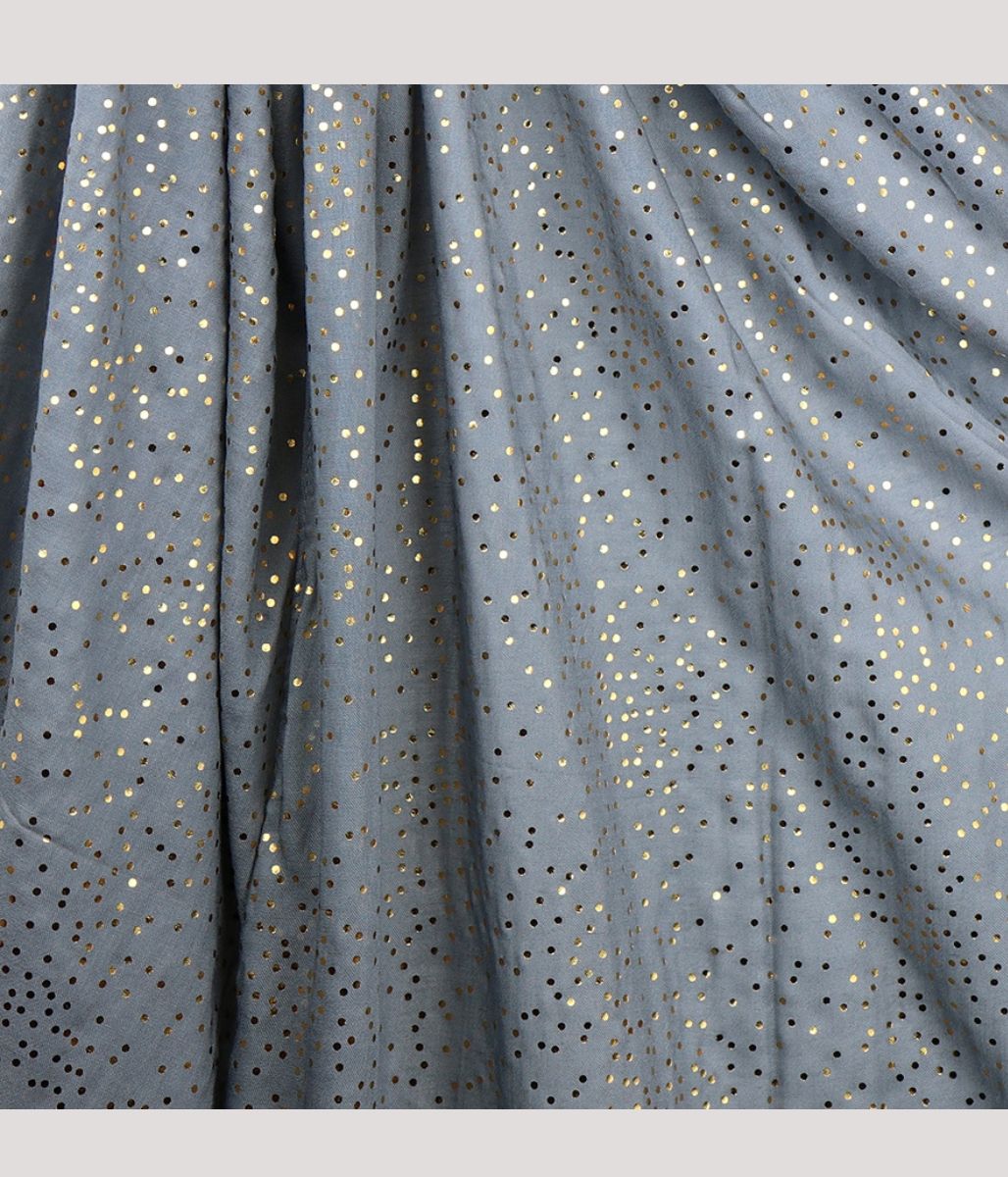 Pom Grey Silver Dot Scarf