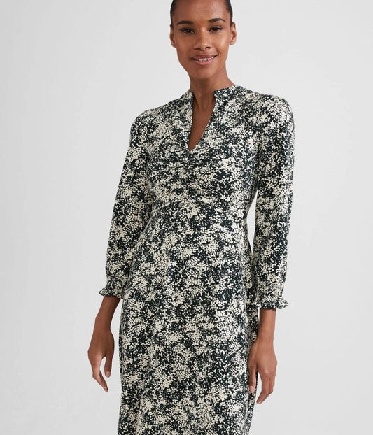 Green Print Clemence Dress