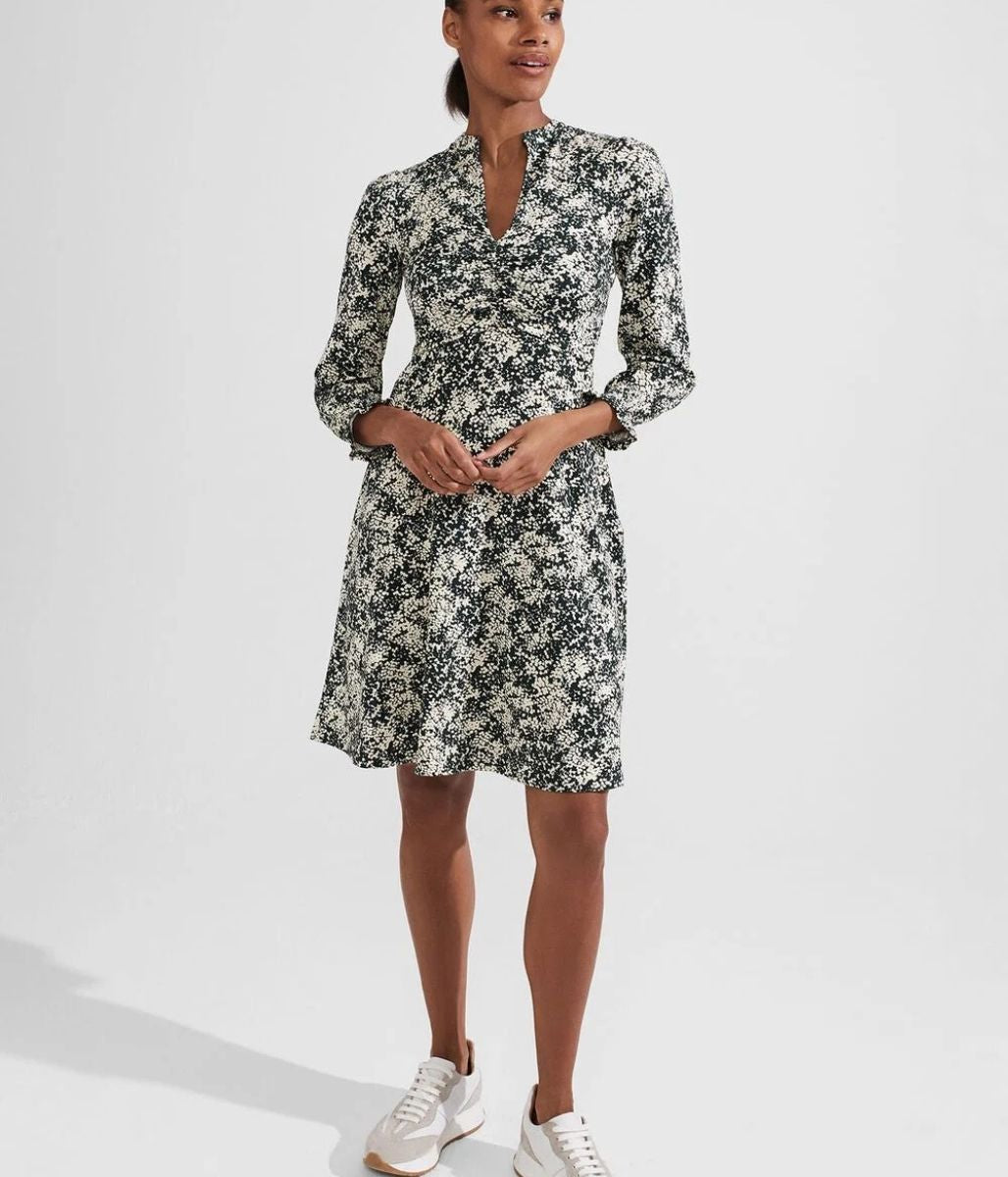 Green Print Clemence Dress