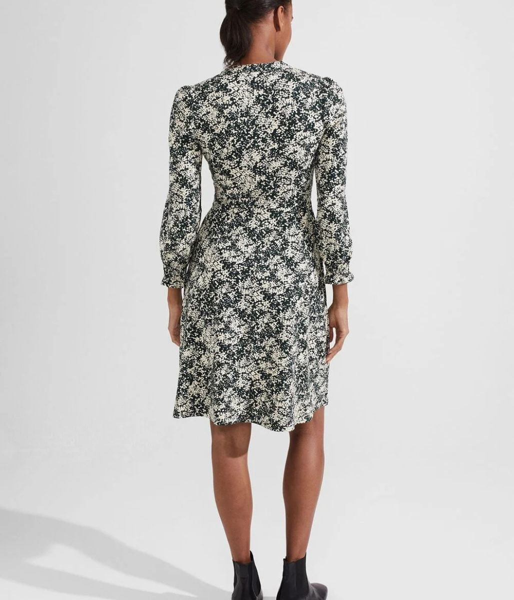 Green Print Clemence Dress