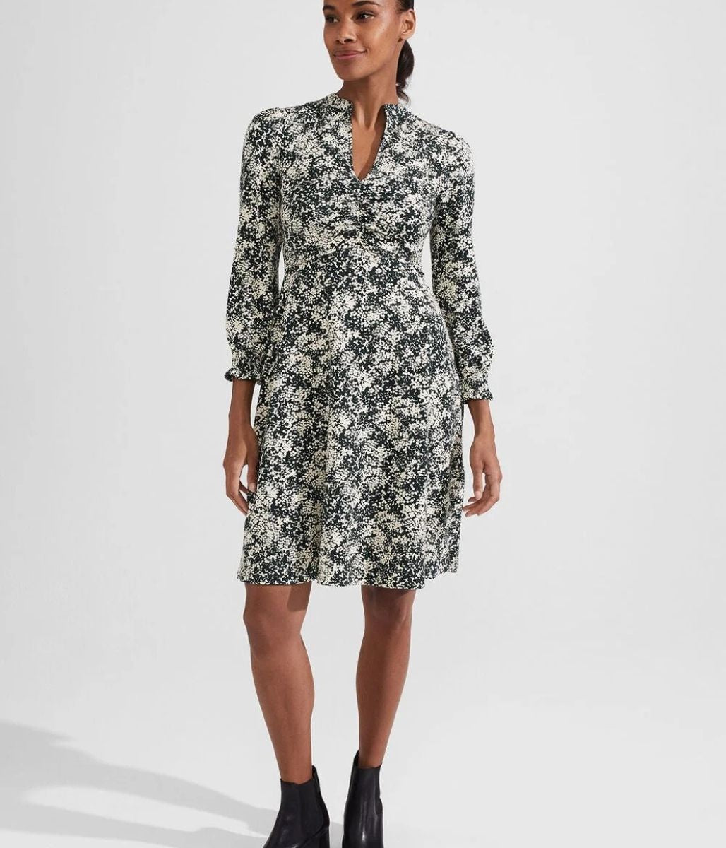 Green Print Clemence Dress