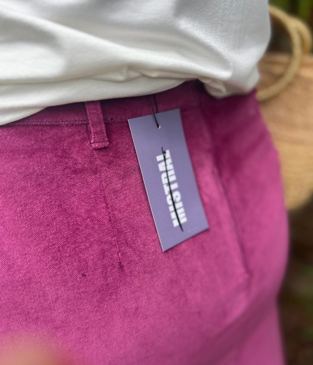 Ex Mistral Magenta Moleskin Patch Pocket Skirt