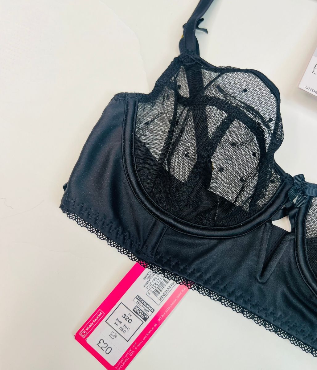 Black Boutique Balcony Bra