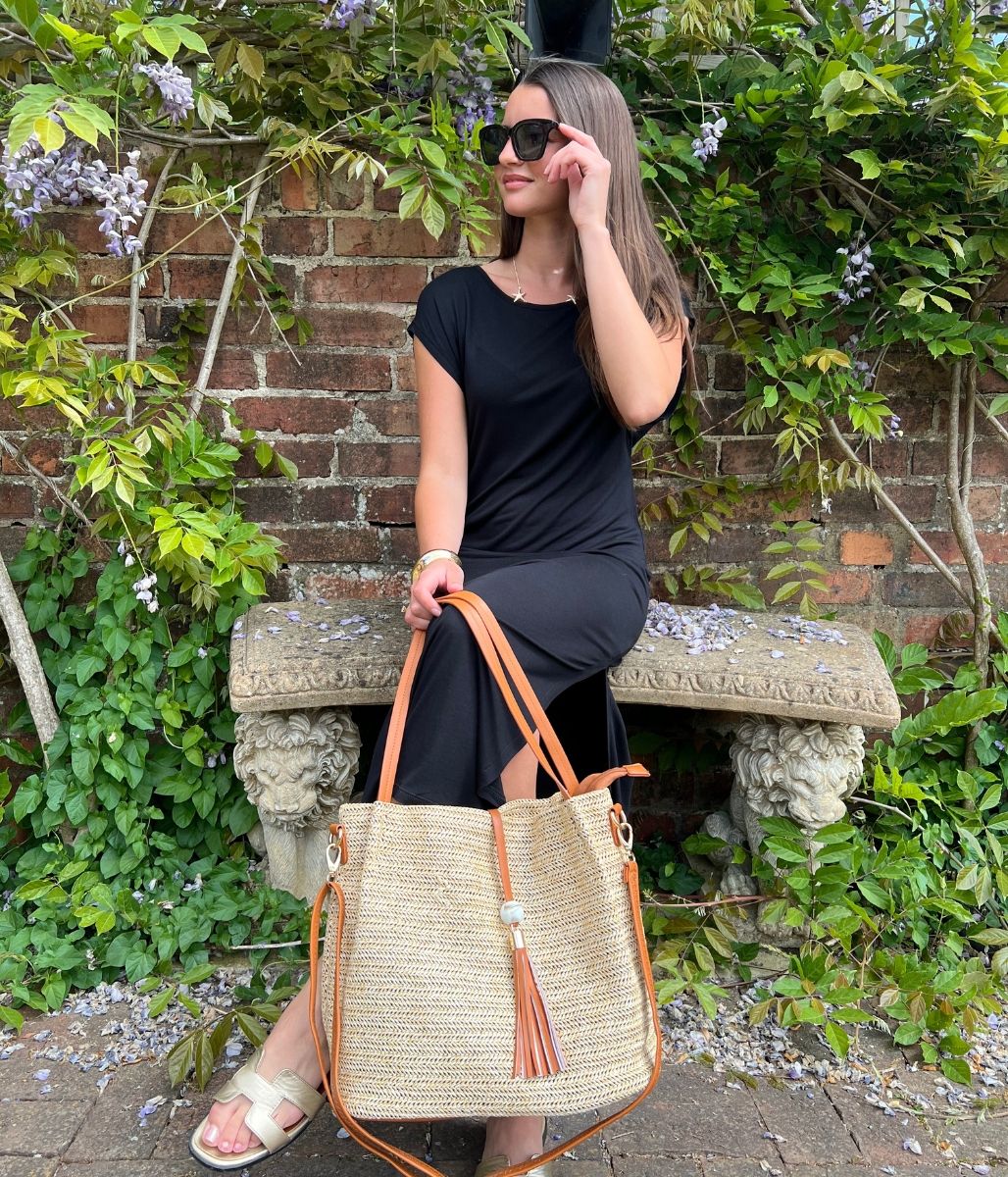 Black Casual Midi Dress
