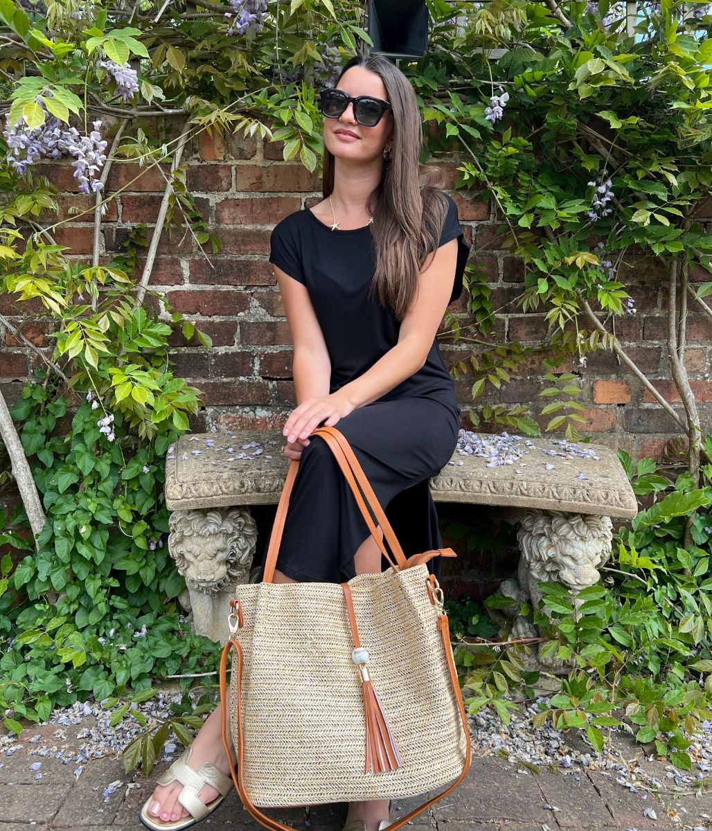 Black Casual Midi Dress
