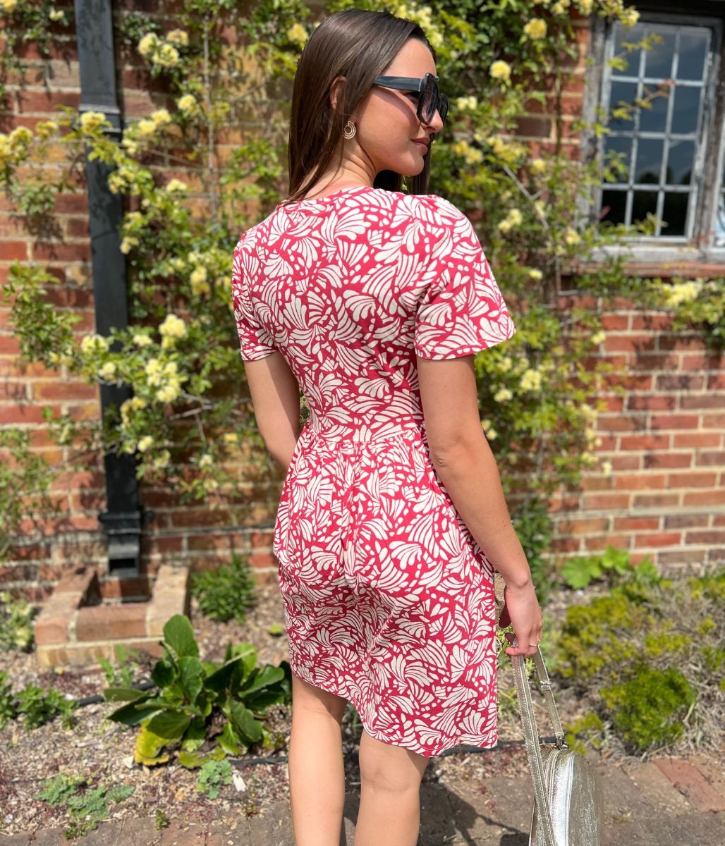Pink Print Cotton Jersey Sundress