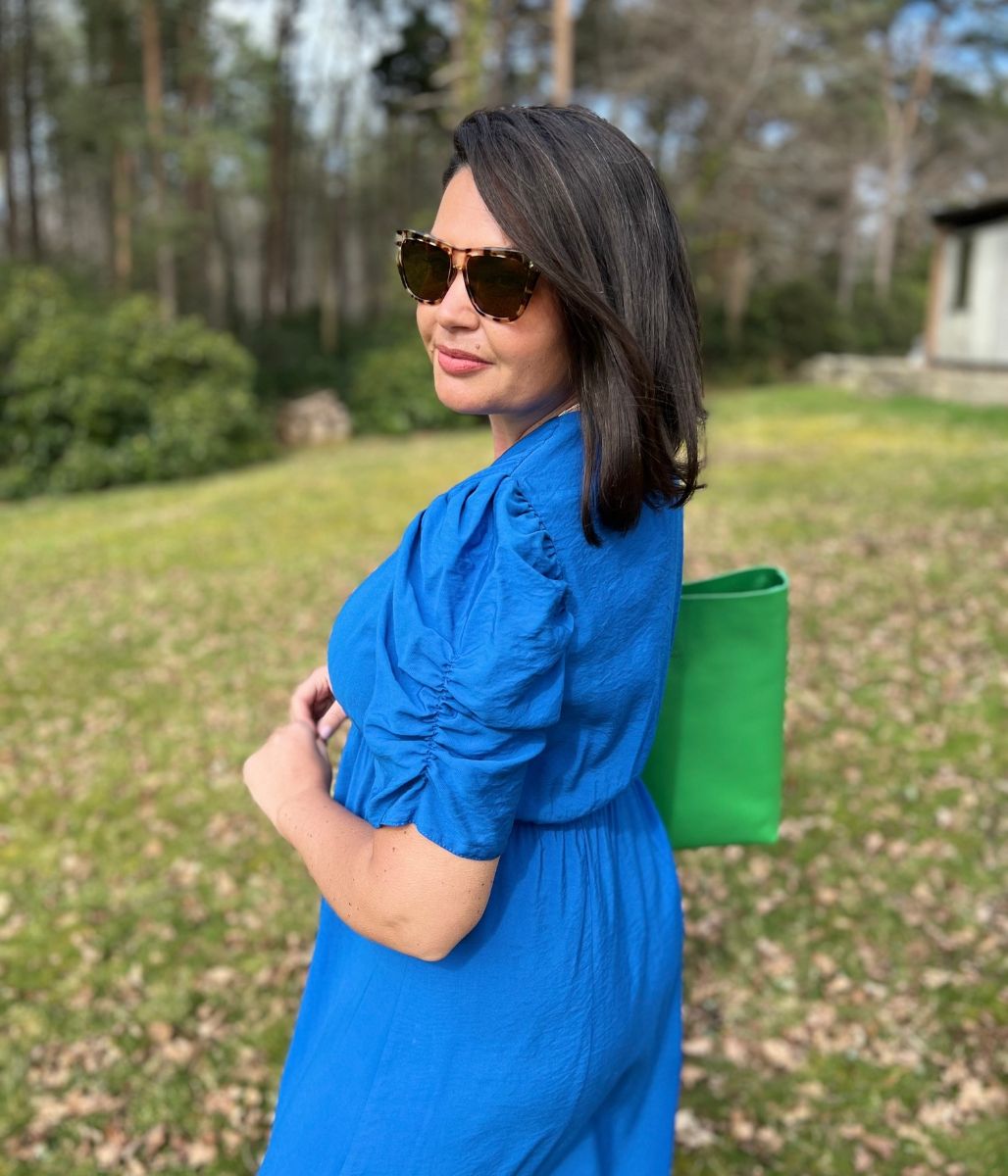 Blue Emily Midi Dress
