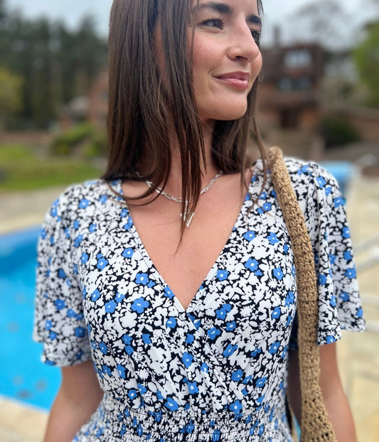 Lottie Flower Print Midi Dress