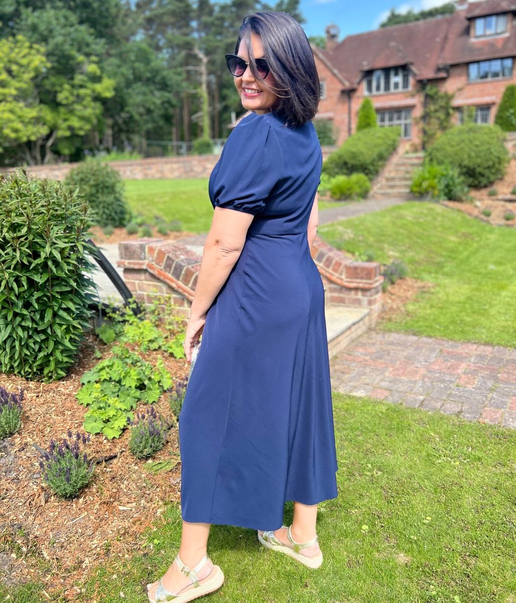 Navy Robyn Midi Tea Dress