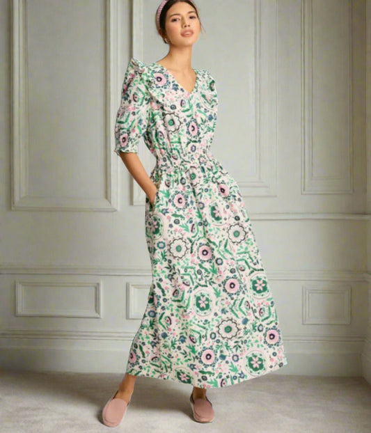 Rosalie Floral Frill Dress