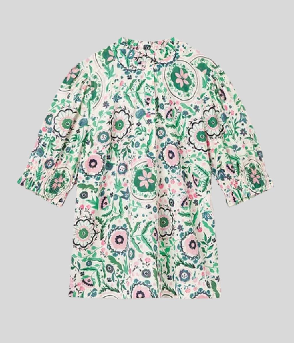 Floral Elle Ruffle Detail Blouse