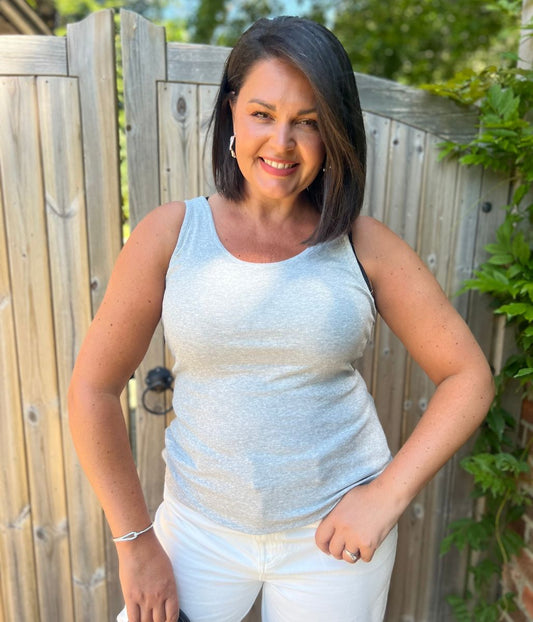 Grey Cotton Rich Secret Support Vest Top