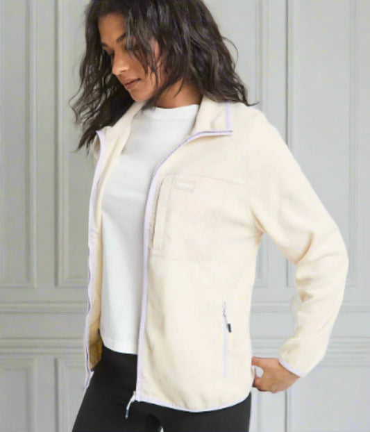 Ecru Lilana Full Zip Fleece