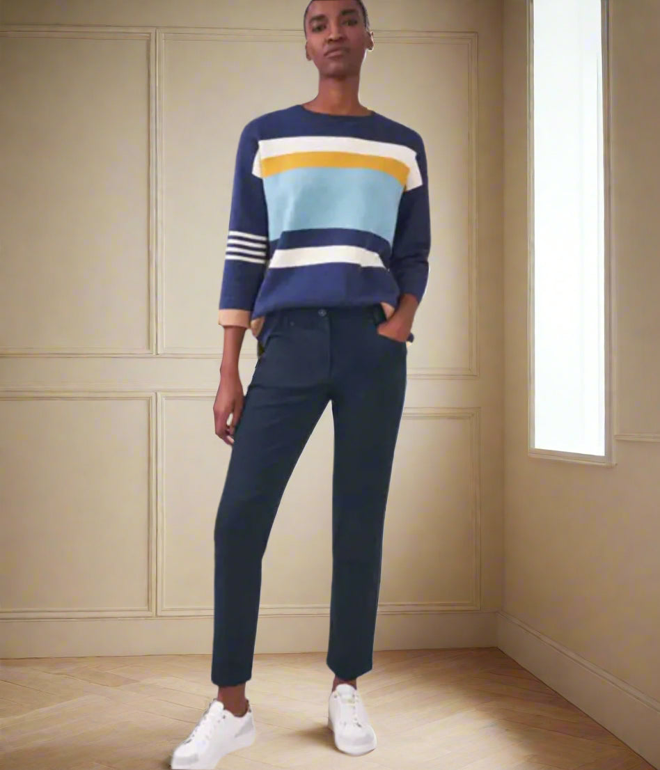 Navy Sienna Stretch Trousers