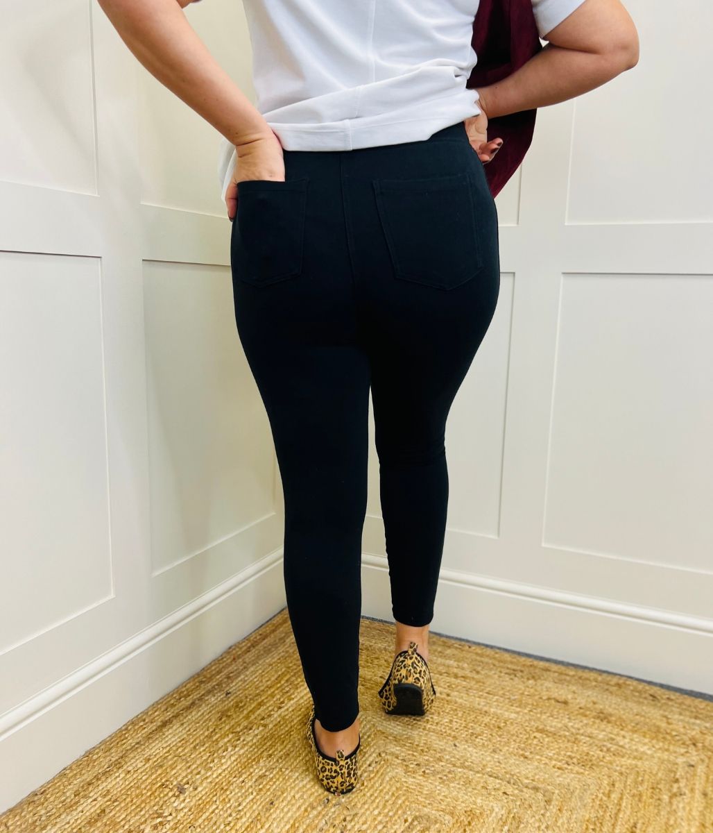 Black Ponte Jeggings