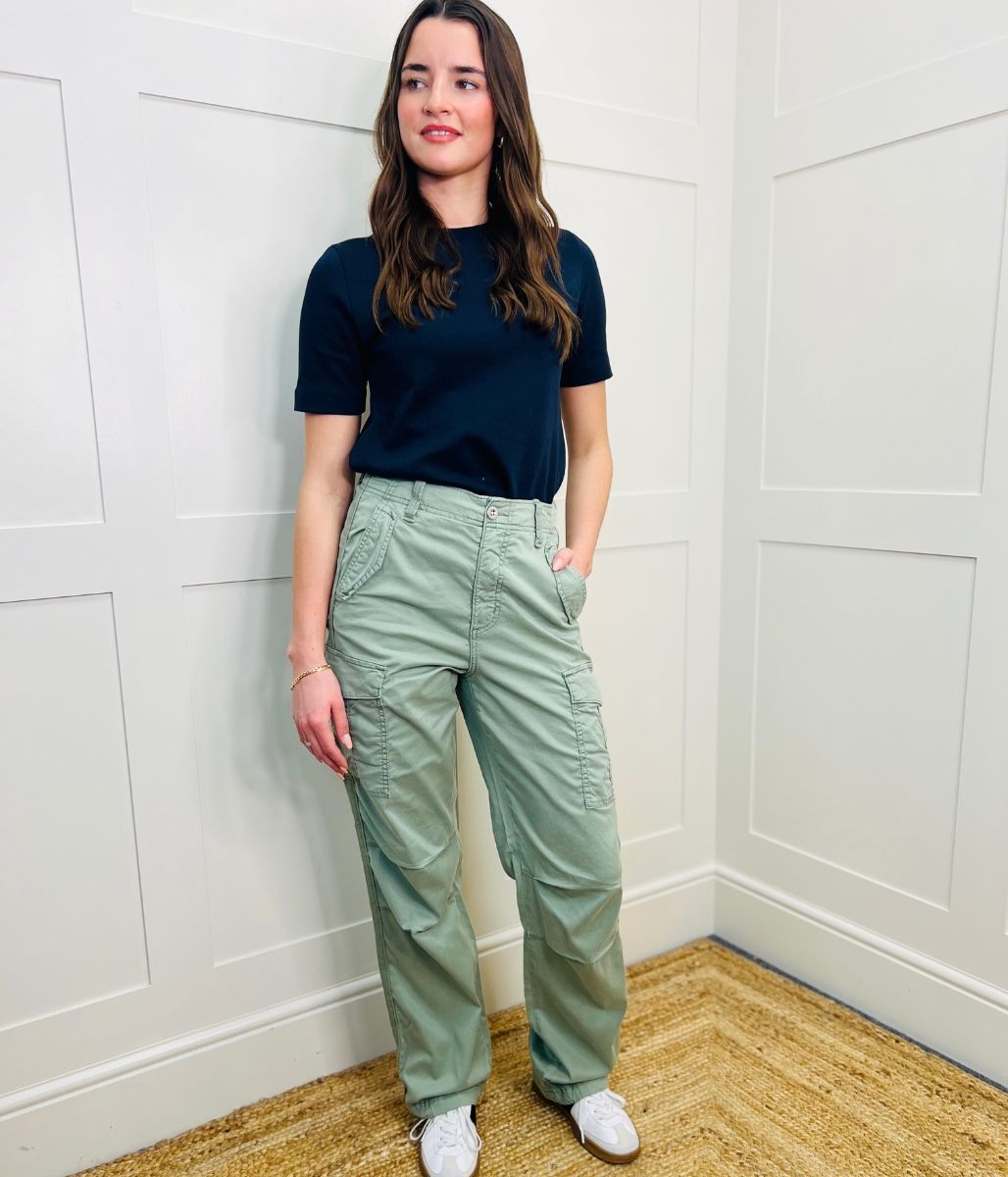 Sage Lyocell Rich Cargo Trousers