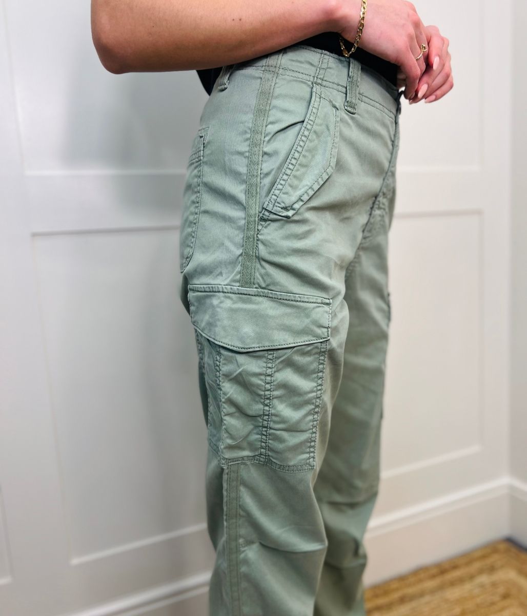 Sage Lyocell Rich Cargo Trousers